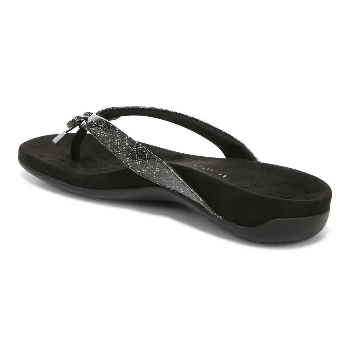 Vionic Women's Bella Toe Post Sandals Black Tile 7 Vionic Women's Bella Toe Post Sandals Black Tile - Image 5