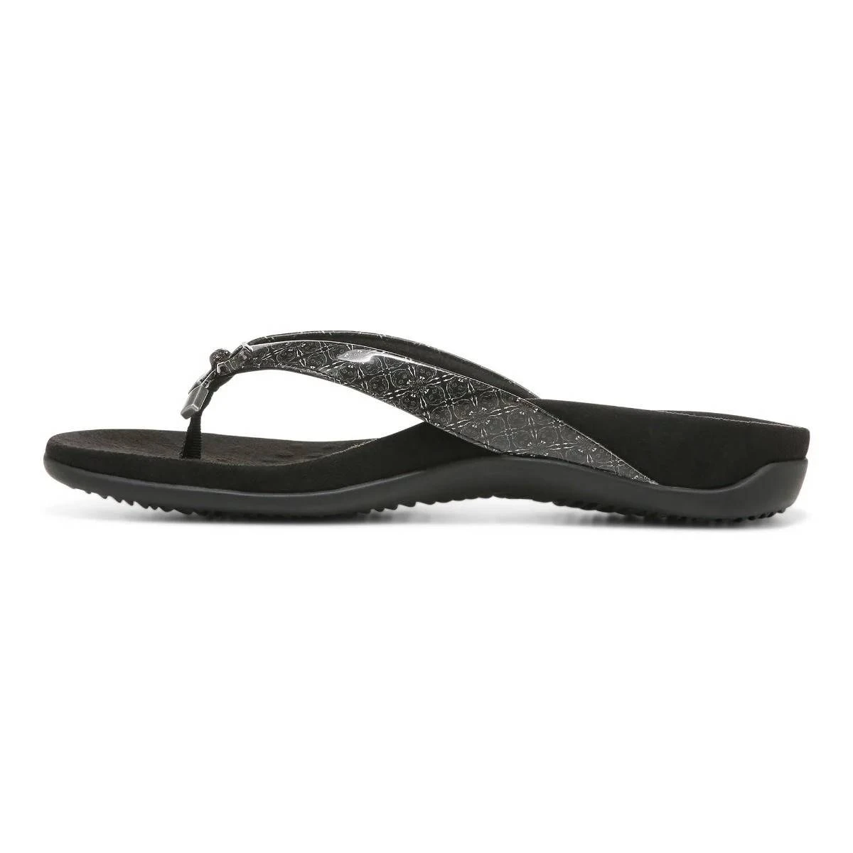 Vionic Women's Bella Toe Post Sandals Black Tile 8 Vionic Women's Bella Toe Post Sandals Black Tile - Image 6