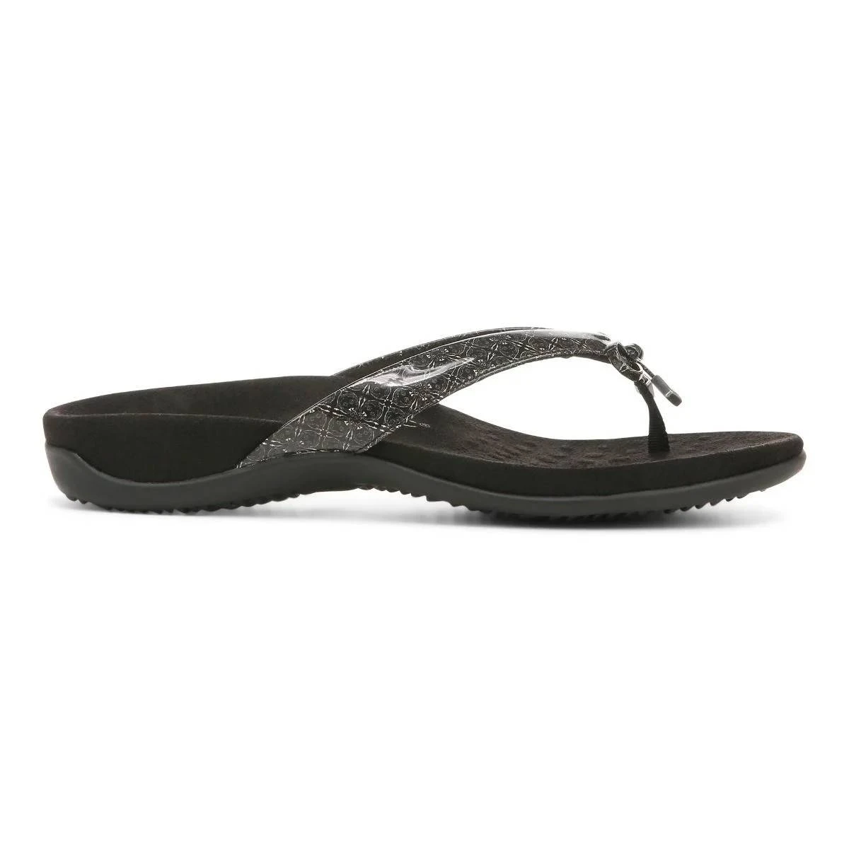 Vionic Women's Bella Toe Post Sandals Black Tile 9 Vionic Women's Bella Toe Post Sandals Black Tile - Image 7