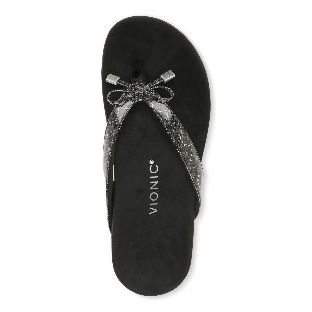 Vionic Women's Bella Toe Post Sandals Black Tile 12 Vionic Women's Bella Toe Post Sandals Black Tile - Image 10