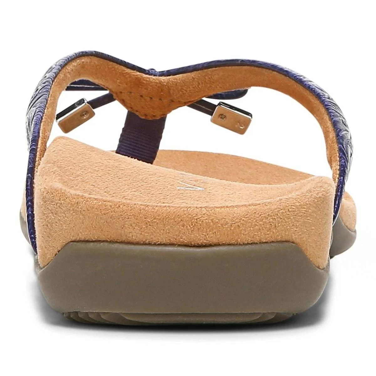 Vionic Women's Bella Toe Post Sandal Blue Ribbon Embossed 13 Vionic Women's Bella Toe Post Sandal Blue Ribbon Embossed - Image 11