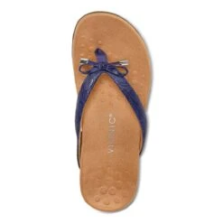 Vionic Women's Bella Toe Post Sandal Blue Ribbon Embossed 22 Vionic Women's Bella Toe Post Sandal Blue Ribbon Embossed -Vionic gallery bella blueribbonembossed top