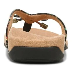 Vionic Women's Bella Toe Post Sandals Black Tropical 22 Vionic Women's Bella Toe Post Sandals Black Tropical -Vionic gallery bellaii blacktropical rear