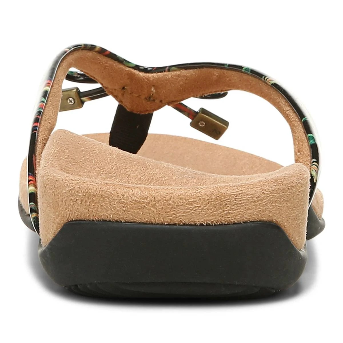 Vionic Women's Bella Toe Post Sandals Black Tropical 12 Vionic Women's Bella Toe Post Sandals Black Tropical - Image 10