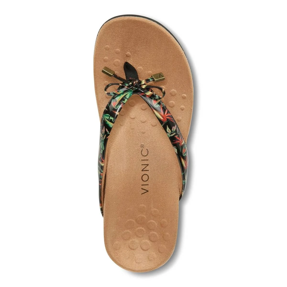 Vionic Women's Bella Toe Post Sandals Black Tropical 13 Vionic Women's Bella Toe Post Sandals Black Tropical - Image 11