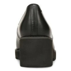 Vionic Women's Willa Wedge Black Leather -Vionic gallery willa wedge blackleather rear