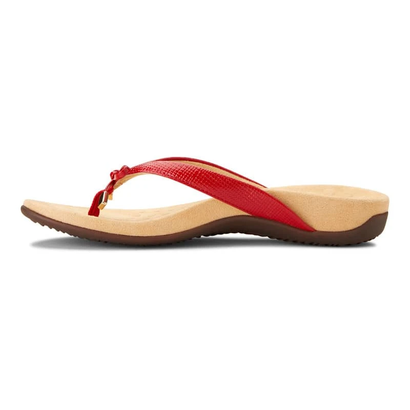 Vionic Women's Bella Toe Post Sandals Red Lizard 7 Vionic Women's Bella Toe Post Sandals Red Lizard - Image 5
