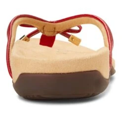 Vionic Women's Bella Toe Post Sandals Red Lizard 14 Vionic Women's Bella Toe Post Sandals Red Lizard -Vionic rs14001 bellaiilizard red vik scr