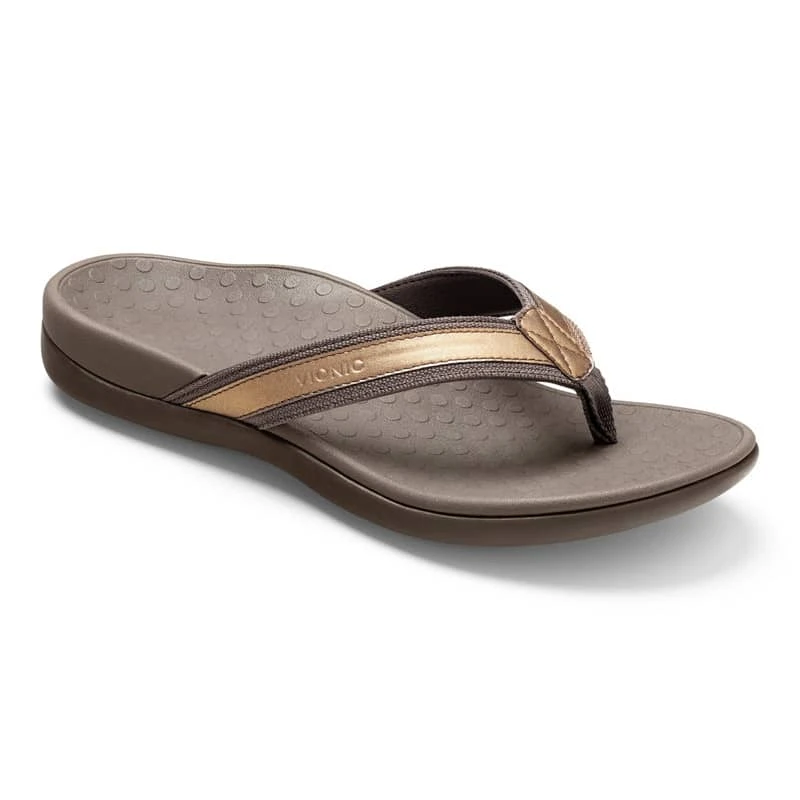 Vionic Women's Tide II Toe Post Sandals Bronze Metallic 3 Vionic Women's Tide II Toe Post Sandals Bronze Metallic