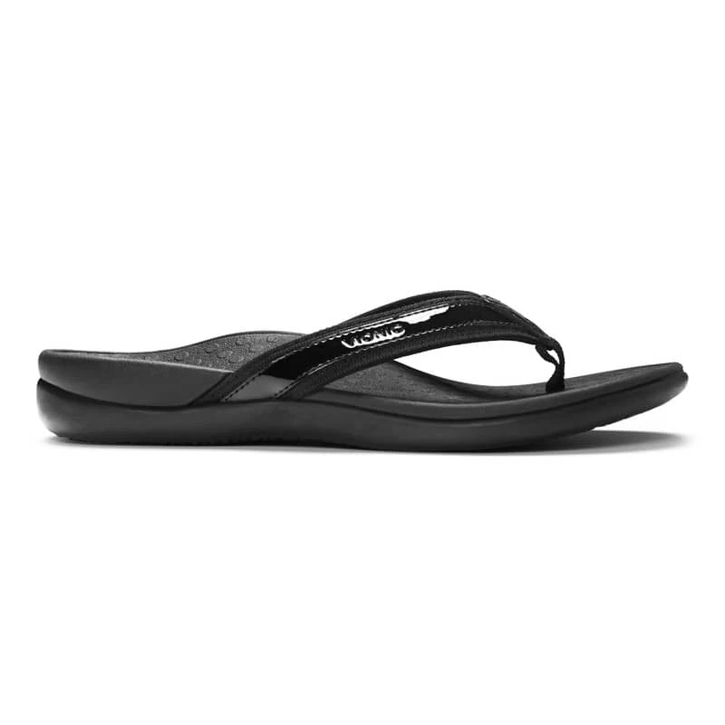 Vionic Women's Tide II Toe Post Sandals Black 6 Vionic Women's Tide II Toe Post Sandals Black - Image 4