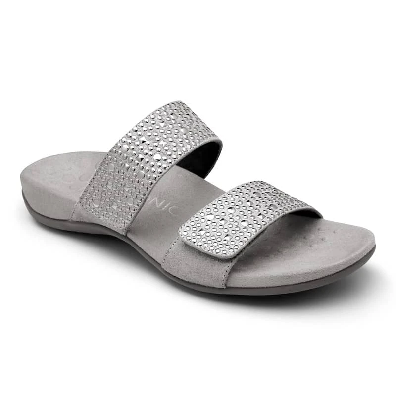 Vionic Women's Samoa Slide Sandals Pewter 3 Vionic Women's Samoa Slide Sandals Pewter