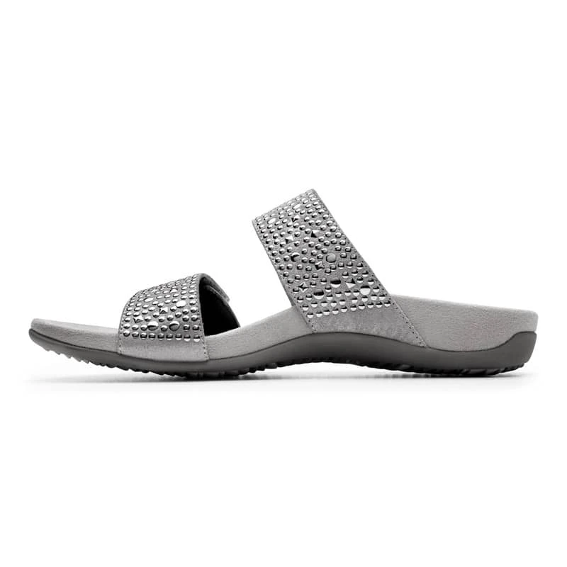 Vionic Women's Samoa Slide Sandals Pewter 5 Vionic Women's Samoa Slide Sandals Pewter - Image 3