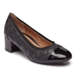 Vionic Women's Ruby Block Heel Black Leather -Vionic ruby blk pri low
