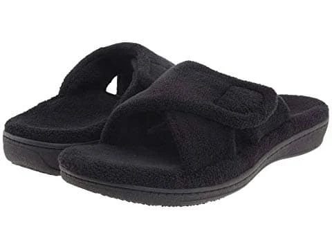 Vionic Women's Relax Hook & Loop Slippers Black 3 Vionic Women's Relax Hook & Loop Slippers Black