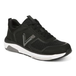 Vionic Women's Walk Strider Sneaker Black Charcoal -Vionic wstrider 001 blackcharcoal silo